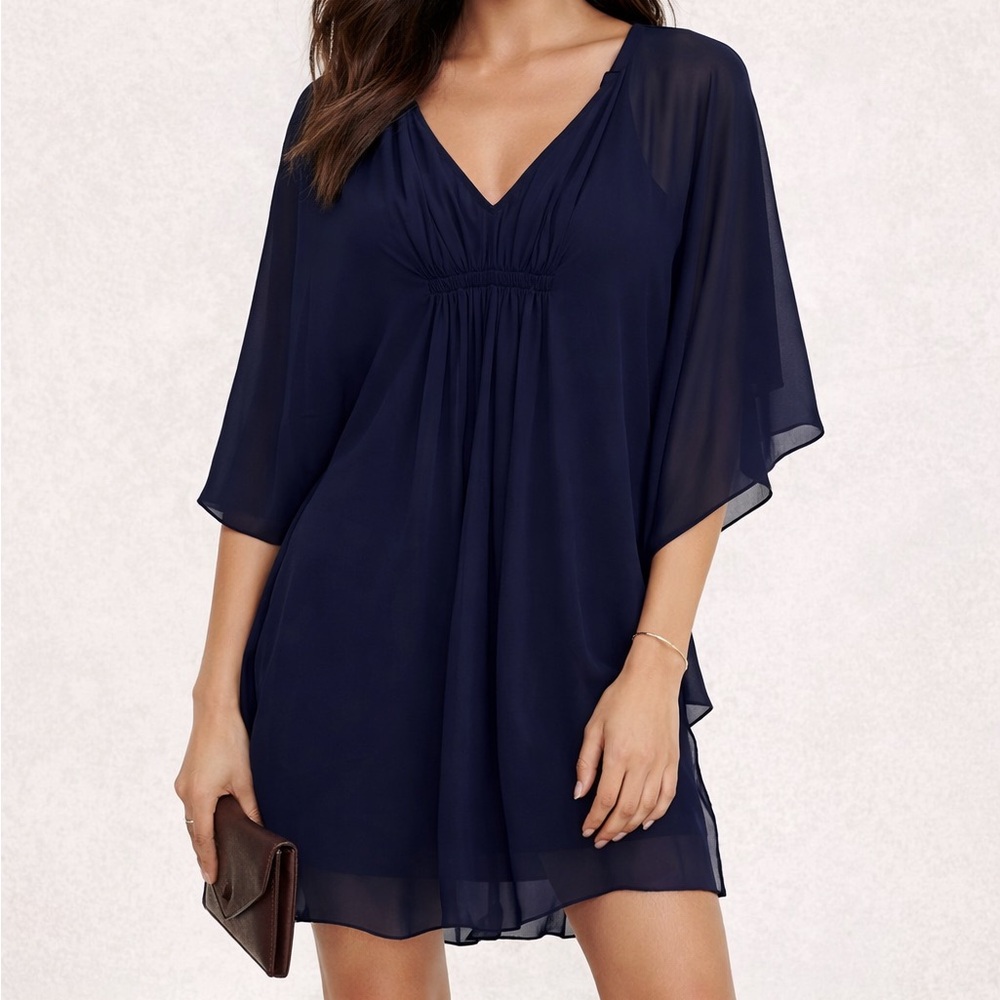Diane Von Furstenberg Deep blue tunic dress! Size 8